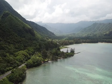 Kahana Valley Stock Footage 80983226