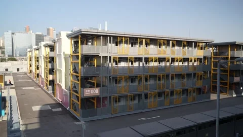 Kai Tak's Covid isolation facility, Hong Kong Stock-Footage 232398475