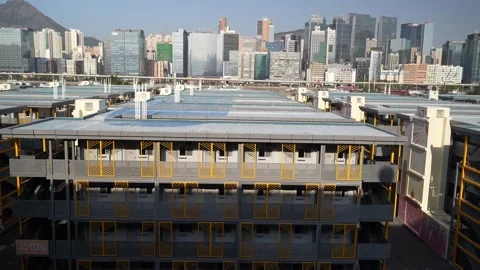 Kai Tak's Covid isolation facility, Hong Kong Stock Footage 232398485