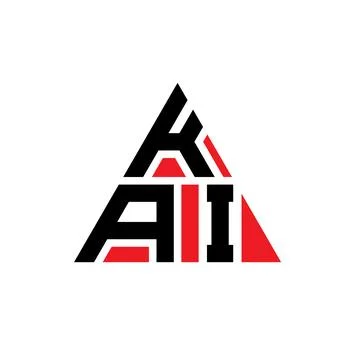 KAI triangle letter logo design with triangle shape. KAI triangle logo desi.. Stock Illustration