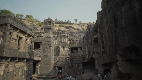 Kailasa temple Cave Stock Footage 111381876