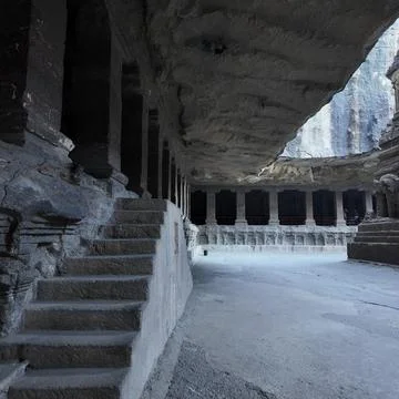 Kailasa temple at Ellora Stock Photos