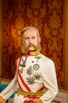 Kaiser Franz Joseph von Osterreich Figurine At Madame Tussauds Wax Museum Stock Photos