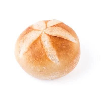 Kaiser Roll isolated on white background. Stock Photos
