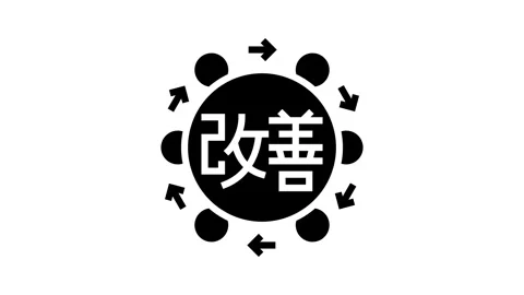 Kaizen manufacturing engineer glyph icon animation Stock Footage 326153651