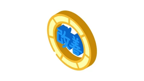 Kaizen manufacturing engineer isometric icon animation Stock Footage 327291691