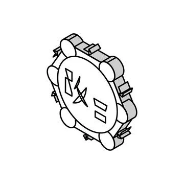 Kaizen manufacturing engineer isometric icon vector illustration Illustrazione stock