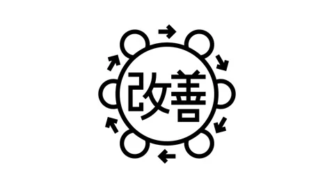 Kaizen manufacturing engineer line icon animation Stock Footage 326132622