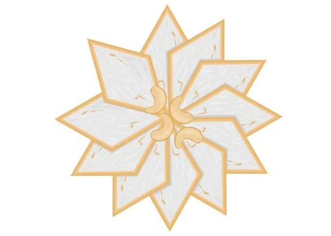 Kaju katli indian Sweets Vector Stock Illustration