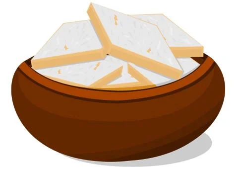 Kaju katli indian Sweets Vector Stock Illustration
