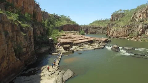 Kakadu river drone 4k Stock Footage 247045226