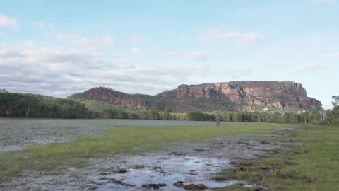 Kakadu Time lapse of clouds over Anbangbang Billabong, Australia Stock Footage 131211305