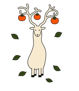 Kaki Deer Illustration Stock Illustration
