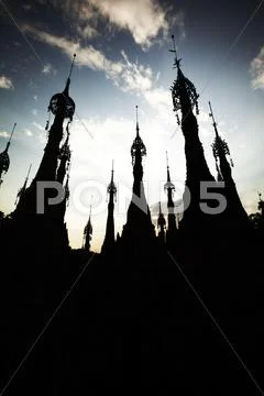Kakku Pagoda Complex, Shan State, Myanmar (Burma), Asia Stock Photos