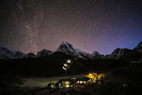 Up the Kala Patthar 스톡 사진
