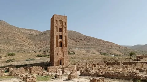 Kalaa beni hamad view - Beni Hammad Fort (Maadid/M'sila/Algeria) Stock Footage 153257594