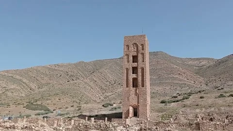 Kalaa beni hamad view - Beni Hammad Fort (Maadid/M'sila/Algeria) Stock Footage 153258032
