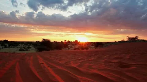 Kalahari sundown timelapse Stock Footage 12663610