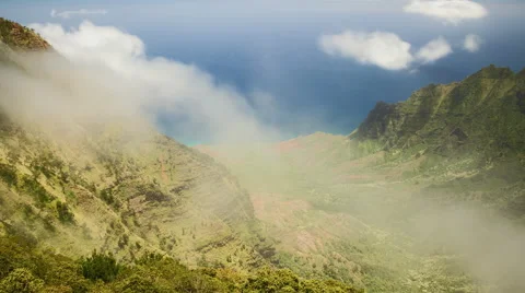 Kalalau Valley Time Lapse Stock-Footage 68821712
