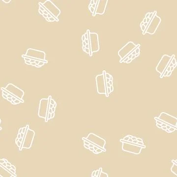 Kalamata olives line vector seamless pattern Stock Illustration