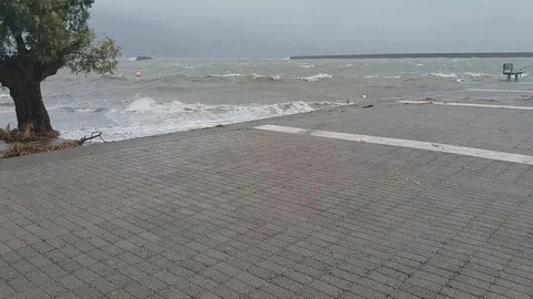 Kalamata storm Stock Footage 101822433