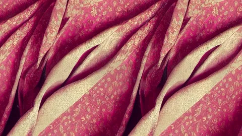 Kalamkari Block Print Seamless Loopable Animation Video stock 215446987