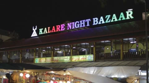 Kalare night bazaar Stock Footage 50231328