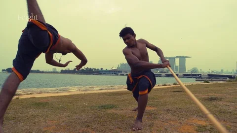Kalari in slow motion Stock Footage 97436908