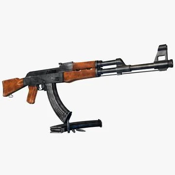 Kalashnikov AK-47 Assault Rifle 3D Model