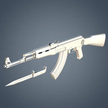 3D Model: Kalashnikov AK-47 Assault Rifle #91442913 | Pond5