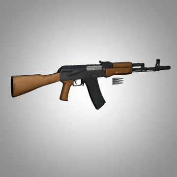 Kalashnikov AK-74 Stock Illustration