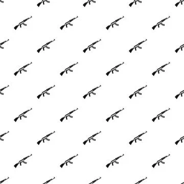 Kalashnikov machine pattern, simple style Stockillustratie