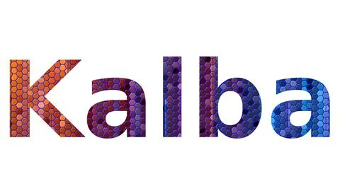 Kalba text image stock design in colorful style letters Stock Illustration