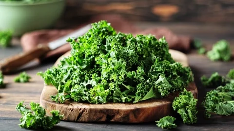 Kale cabbage green leaves Stock Footage 255938871