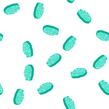 Kale cabbage isometric icon seamless pattern Stockillustratie