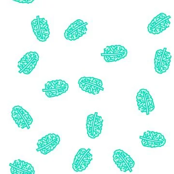 Kale cabbage vector seamless pattern Ilustración de archivo