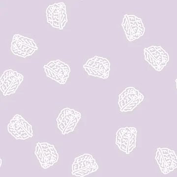 Kale food line vector seamless pattern Stockillustratie