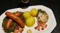 kale with mette ends and kassler chops rotating green cabbage 4k or 4k+ Resolution