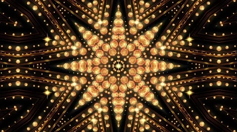 Kaledoscope Golden Vídeo Stock 62908061
