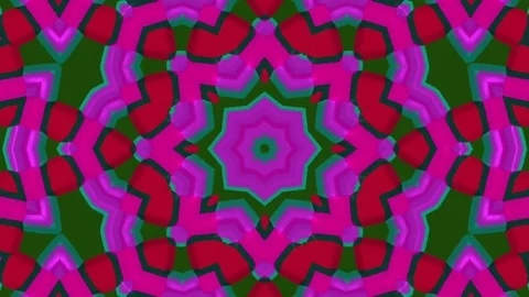 Kaleida Red Flowers Stock Footage 72670016