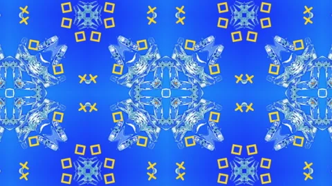 Kaleida Stars gradient background. VJ Seamless loop background. Stock Footage 96397602