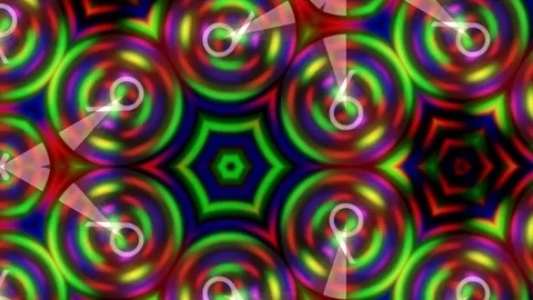 Kaleido Countdown circle psychedelic Stock Footage 77019151