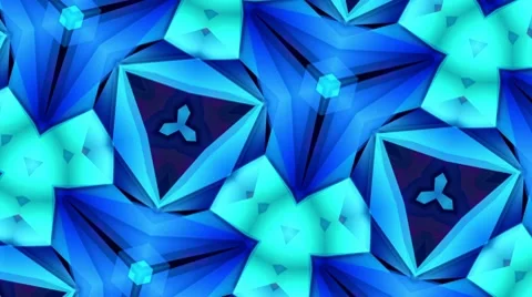 KaleidoBlueStepLoopMacroRotate30Sec - 2 Stock Footage 10587769