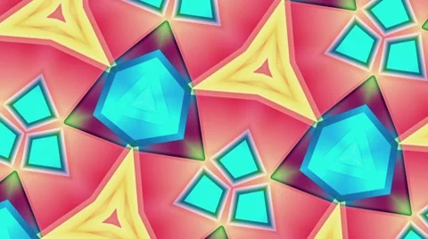 KaleidoColorsStepAndRotateBigLoop30Sec - 1 Video stock 10587041