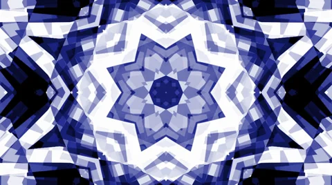 Kaleidoscop, blue background, loop Stock Footage 28495800