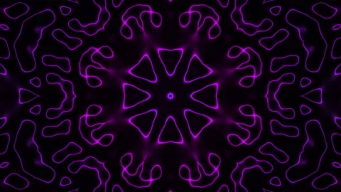 Kaleidoscope 4K Abstract Loop - Glowing Purple Motion Graphics Stock Footage 304297144