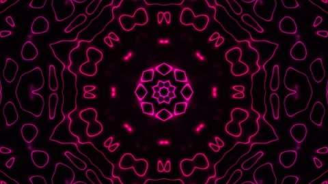Kaleidoscope 4K Abstract Loop - Glowing Pink Motion Graphics Stock Footage 304297425