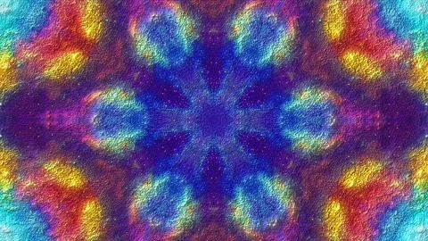 Kaleidoscope abstract background. Seamless loop footage. Stock Illustration