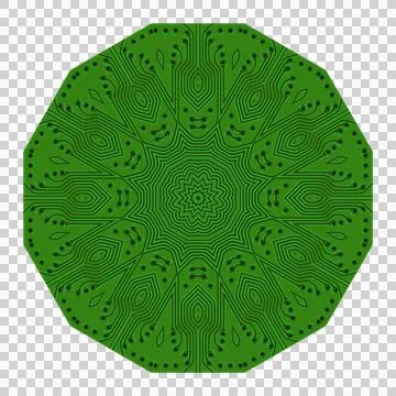 Kaleidoscope - abstract image created by multiple mirroring of the motherboar Stock Illustration