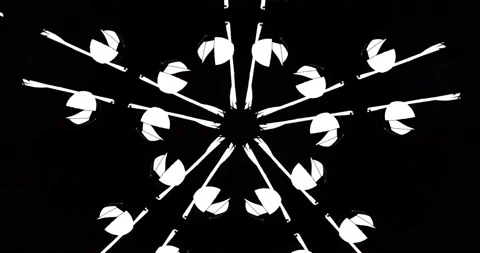 Kaleidoscope Abstract Symmetrical Of Geometric  Pattern Motion Graphics loop Stock Footage 201205415